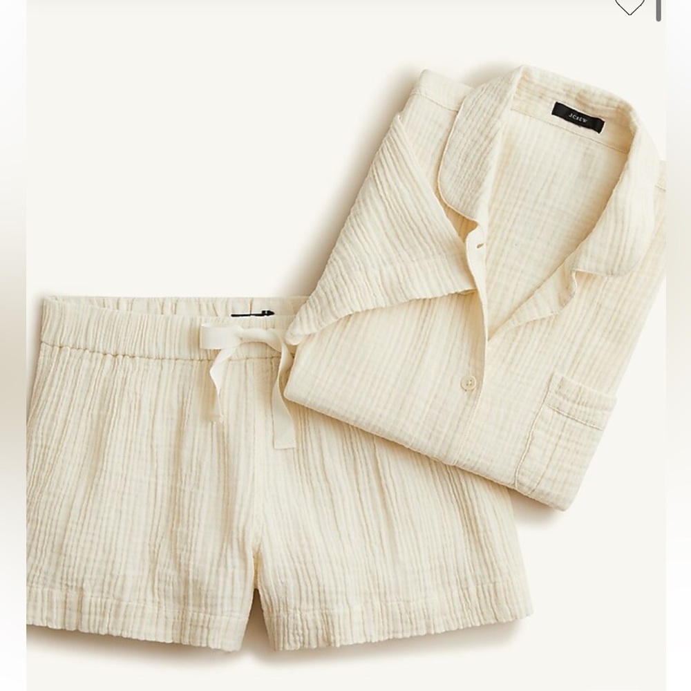 J.Crew Soft gauze short-sleeve pajama set